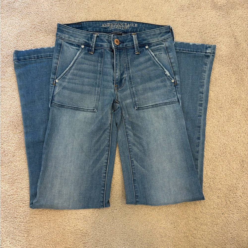 American Eagle Women's A-Line Bootcut Wide Leg Jeans